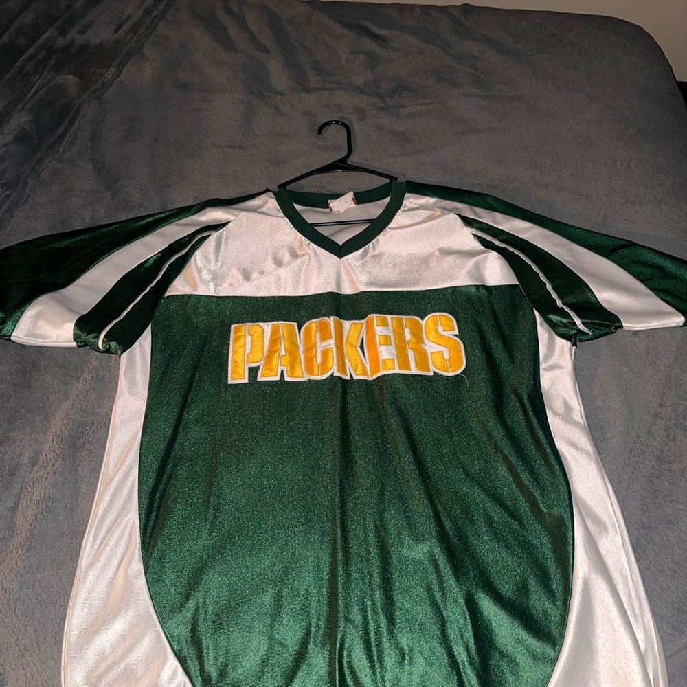 Majestic Green and White packers Jersey size xl